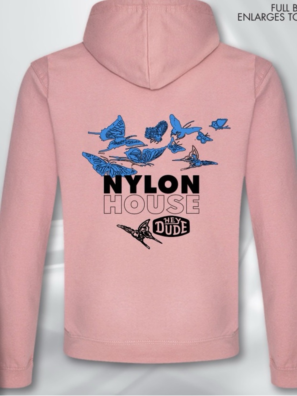 NYLON House x Hey Dude exclusive Coachella pink sweatshirt